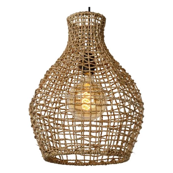 Lucide ALBAN - Pendant light - Ø 35 cm - 1xE27 - Natural - detail 3